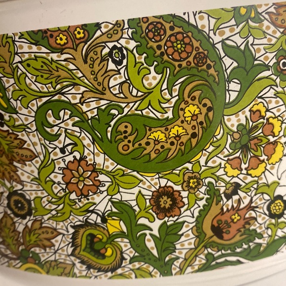 Fancipans Green Paisley Enamel Handled Pot Lid 9.5”D Two Piece - Picture 17 of 17